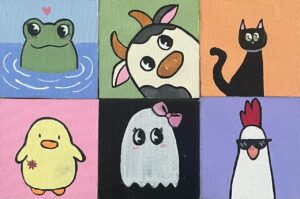 The "Quirky Critters" Fridge Canvas Magnet Set (Set of 6)